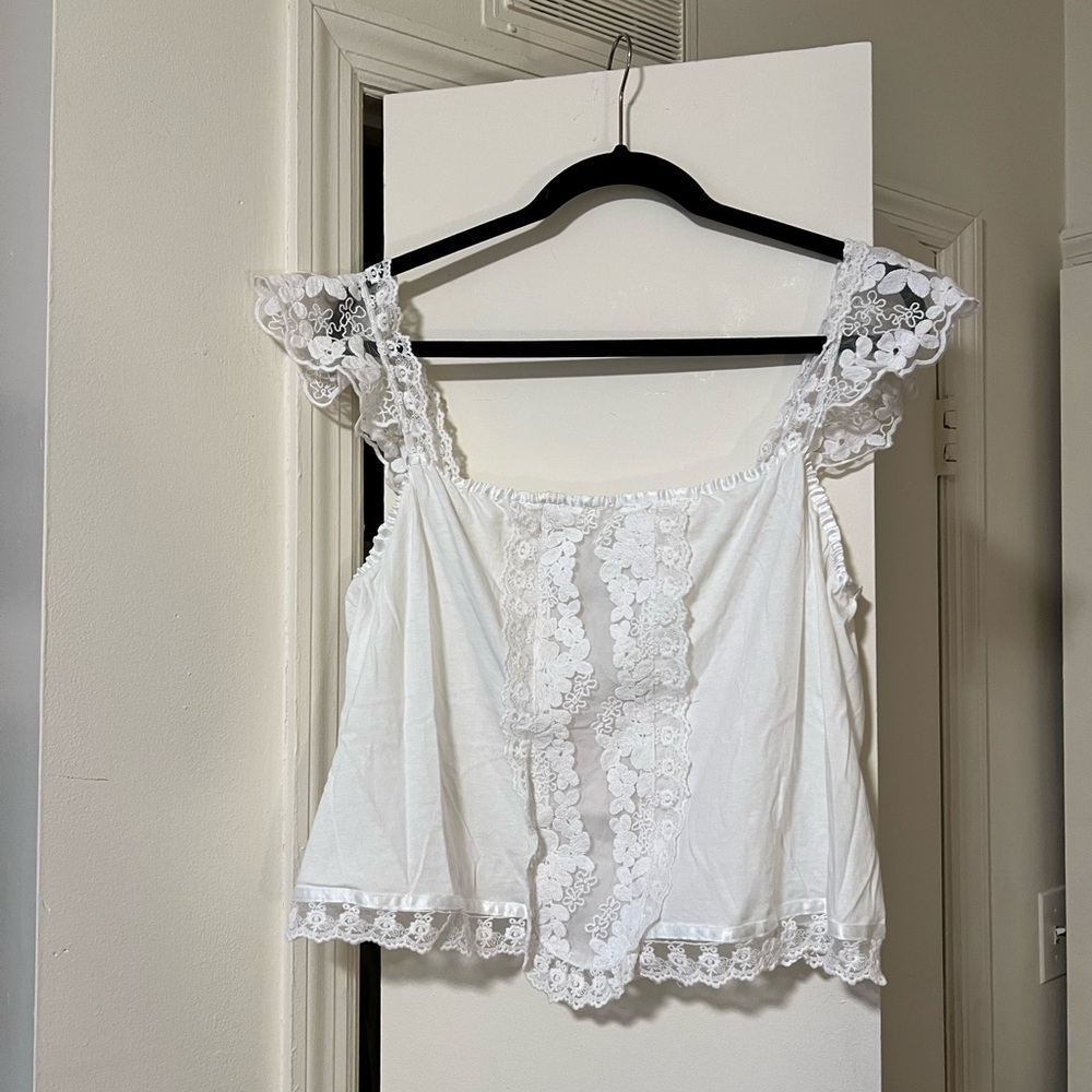 Anthropologie Lace Detailed tank
